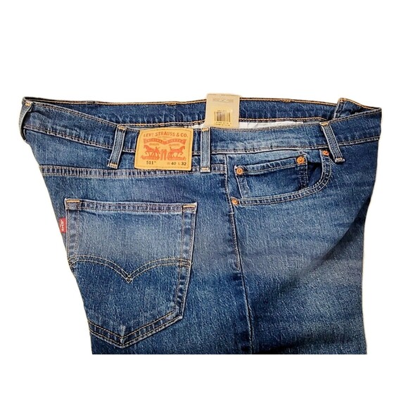 Levi's 511 Slim Fit 5-Pocket Denim Jeans Men's 40x32 Sits Below Waist Stretch - Picture 8 of 13